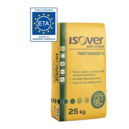 ISOVER - PROFI FASSADE FIX - LIPIRE SI ARMARE VATA MINERALA BAZALTICA 25KG - 5200898621