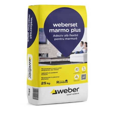 ADEZIV SET MARMO PLUS 25KG ADEZIV MARMURA INTERIOR/EXTERIOR 5200550904 WEBER