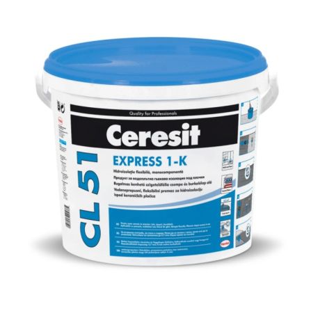 Hidroizolatie flexibila, impermeabila, CERESIT - CL51 / 5KG -HIDROIZOLATIE MONOCOMPONENTA 2336933