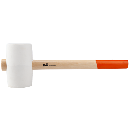 CIOCAN CAUCIUC ALB CU COADA DIN LEMN 0.500KG - 601078