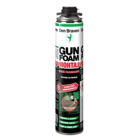 Spuma poliuretanica, aplicare pistol, 750 ml, Den Braven