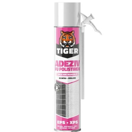 SPUMA ADEZIV PU MANUALA POLISTIREN 650ML TIGER