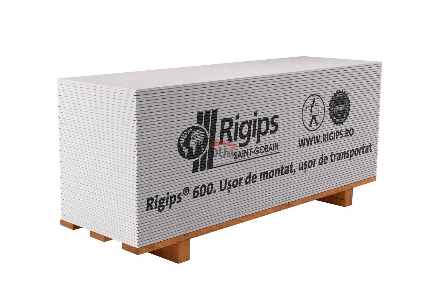 Placă Rigips® din gips-carton RB 12,5 mm/1200x2600 mm